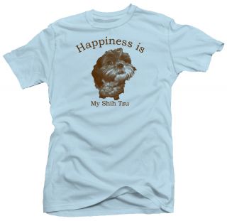 Happiness Shih Tzu Cute Dog Lovers Funny New T shirt