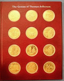 Silver Medals The Genius of Thomas Jefferson Gold on Sterling Complete
