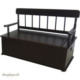Levels of Discovery Kids Classic Espresso Dark Brown Bench Toy Box