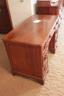L8232P Davis Cabinet Lillian Russell Solid Walnut Desk Ornate Carved