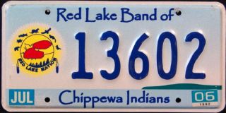 Lake CHIPPEWA Nation Tribe Indian License Plate █▀▄▀▄