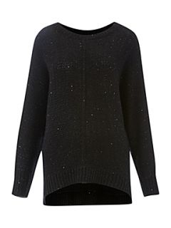 Linea Weekend Sequin detail knitted jumper Black   