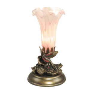 Zoomed Dale Tiffany Hummingbird Lily Accent Lamp