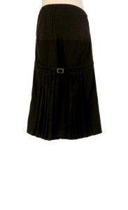Lilo Maternity Short Belted Pleated Skirt Black