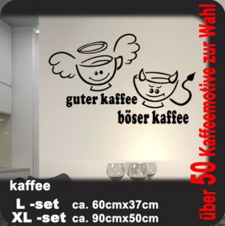 Wandtattoo Küche Cafe Coffee Guter Kaffee Böser WKF34