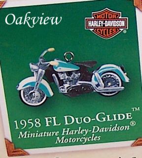 Hallmark 2002 Miniature Harley Davidson #4 1958 FL Duo Glide Miniature