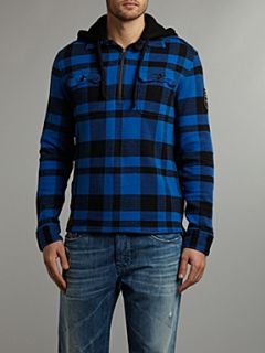 Polo Ralph Lauren Plaid hooded shirt Blue   