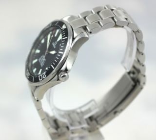 Omega Seamaster Automatic Chronometer Black Dial on Bracelet James