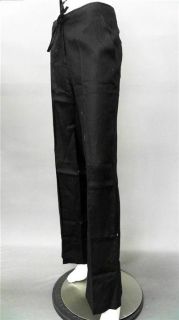 Lino USA Luxe Ladies Womens L Lightweight Casual Pants Black Solid