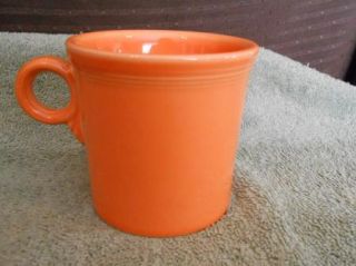 Laughlin Fiesta Ware Orange Tangerine Light House Coffee Cup Mug USA