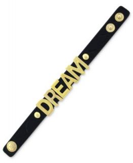 BCBGeneration Bracelet, Gold Tone Black Croco Dream Affirmation