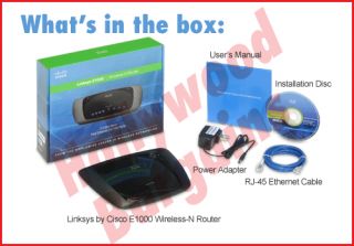 Cisco Linksys E1000 Wireless N WiFi N Router E1000 RM
