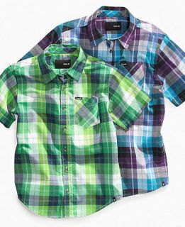 Hurley Kids Shirt, Boys Stroke Plaid Shirt   Kids Boys 8 20