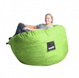 Lime Green Foam Bean Bag Chair Large Sac Love Gaming Sack XL Round