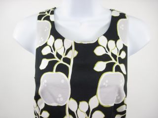 Lisa HO Black Apple Print Sleeveless Dress Sz 2