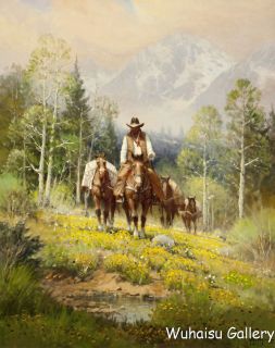 HD Prints Harvey G Across High Meadows Oil Painting on Canvas