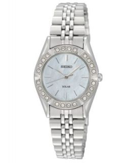 Seiko Watch, Womens Solar Stainless Steel Bracelet 23mm SUP125   All