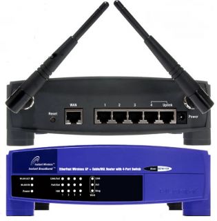 BEFW11S4 V2 Linksys Broadband DSL Router Modem w 4 Port Switch 2 4 GHz