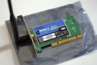 Used Linksys Wirless G PCI Adapter with Speed Booster WMP54GS