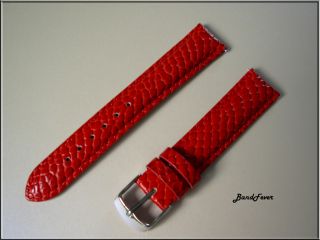 RED PYTHON WATCH BAND,STRAP FITS MICHELE,INVICTA,LITTLE MARCEL LM09WTC