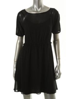 Marc Jacobs New Silk Short Sleeves Lined Little Black Dress XS BHFO