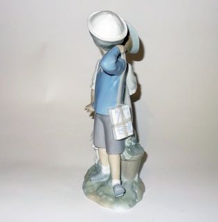 Lladro Signed Porcelain Figurine Girl Boy