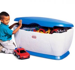 New Little Tikes Blue Giant Toy Chest Toy Box