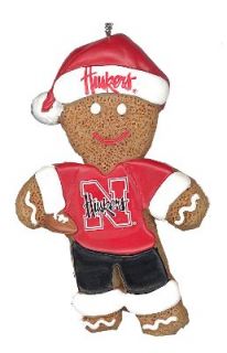 Nebraska Cornhuskers Gingerbread Man Person Resin Christmas Ornament