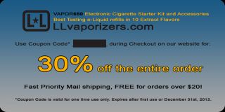 Cig Electronic Cigarette Starter Kit E Liquid Coupon 30 Off