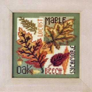 Leaves Cross Stitch Kit Mill Hill 2009 Buttons Beads Autumn