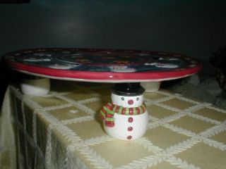 and STARS Pedestal CAKE Plate~House of Lloyd~CHRISTMAS~Home Interiors