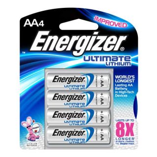 New Energizer Ultimate Lithium AA Batteries 4 Pack