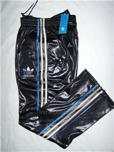 New Adidas Chile 62 Mens Track Bottoms Pants Black Gold Silver Blue