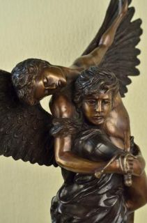 SIGNED bronze sculpture winged GLORIA statue, GLORIS VICTIS Extra