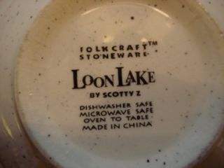 LOON LAKE CEREAL BOWL, BY FOLK CRAFT STONEWARE BY SCOTTY Z. (5