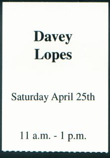 Autograph MLB Davey Lopes 7 Mini Bat Dodgers