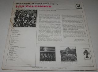 Los Calchakis Buscando El Alma Americana LP Latin Folk