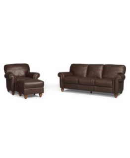 Blair 4 Piece Leather Sofa Set Sofa, Love Seat, Chair and Ottoman