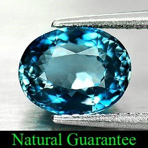 02 Ct Good Oval Shape Natural London Blue Topaz Gemstone