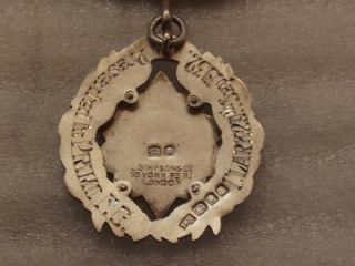 Super Silver Hallmarked Medal for 1932 Priory Lodge 565 See Photos