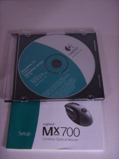 Logitech MX700 Cordless Optical Mouse Base Charger USB