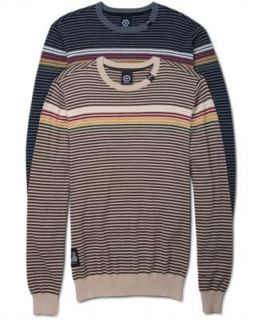 LRG Sweater, Khaki Tweed Elbow Sweater   Mens Sweaters