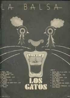 Los Gatos La Balsa LP Argentina Classic Rock