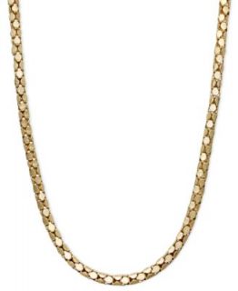 14k Gold Necklace, 20 Gauge Popcorn Chain   Necklaces   Jewelry