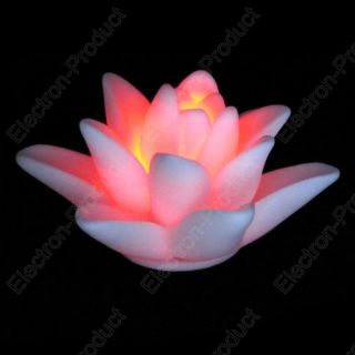 Auto Changing Night Light Lotus Lamp Flower Bulb Romance Candle Part