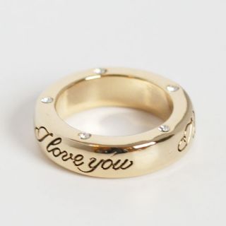 Love You Engraved Ring Eternity Band Size 6 Gold Plated Other Sizes