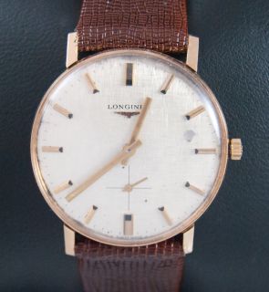 Vintage Longines Old Watch 18K 18ct Gold Original Dial Uhr reloj