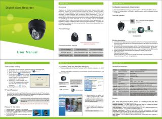 4GB Digital Loop Recorder CCTV DVR Dome Camera USB Motion Detection