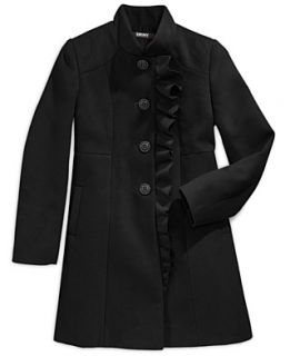 DKNY Kids Jacket, Girls Asymmetrical Ruffle Coats