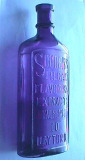 Large Gutsy Antique Bottle Souders Flavoring Extract Dayton Ohio